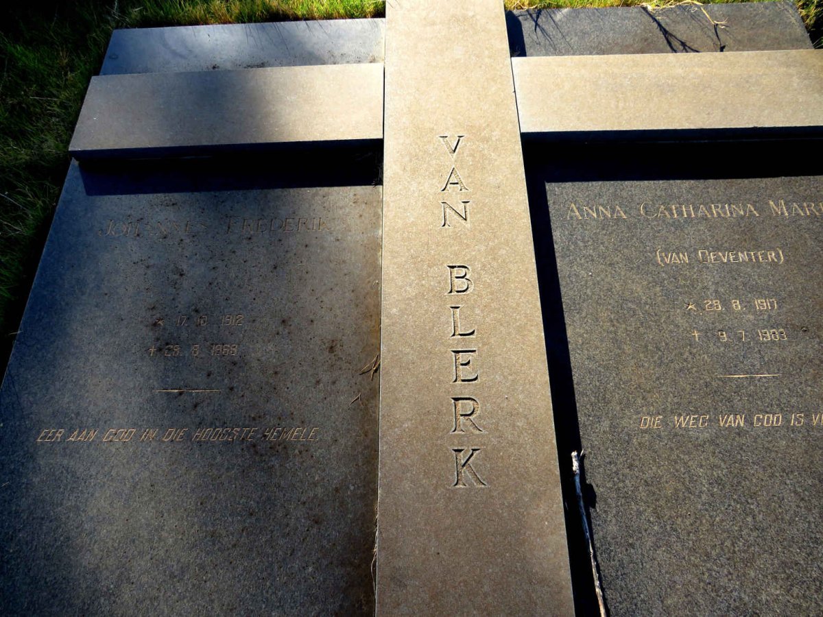 BLERK Johannes Frederik, van 1912-1968 & Anna Catharina Maria nee VAN DEVENTER 1917-1983_1