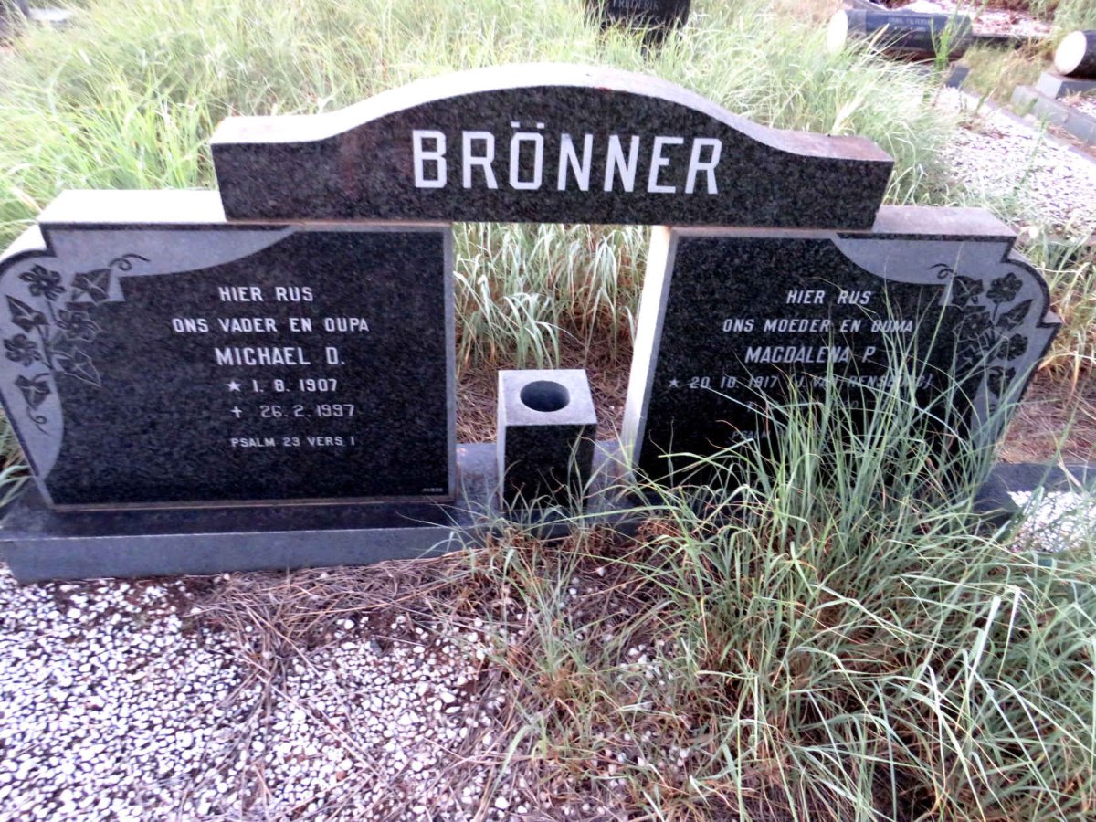 BRONNER Michael D. 1907-1997 & Magdalena P., J.  VAN RENSBURG 1917-1990_1