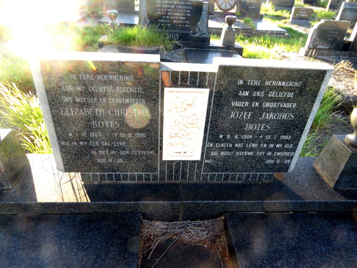 BOTES Jozef Jakobus 1904-1983 -Elizabeth Christina 1907-1966