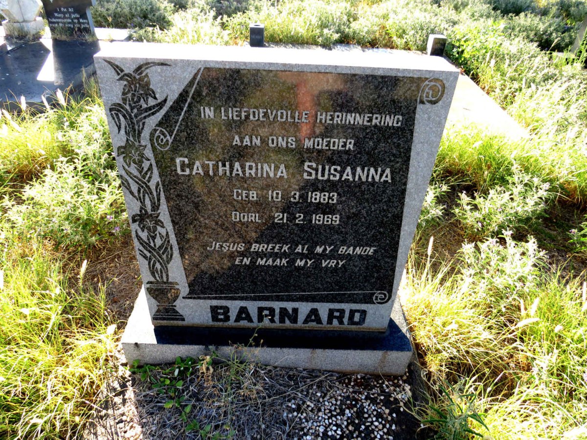 BARNARD Catharina Susanna 1883-1969