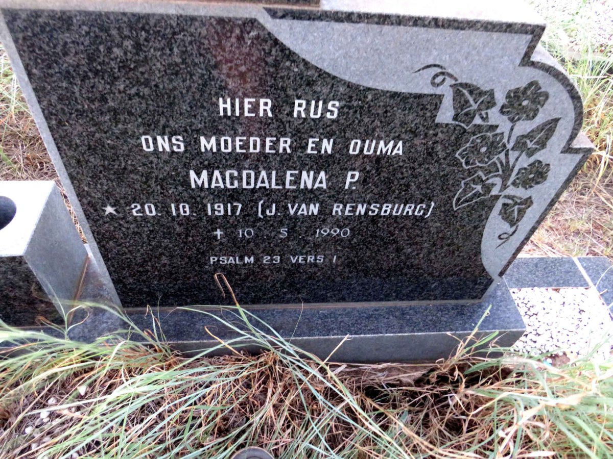 BRONNER Michael D. 1907-1997 & Magdalena P., J.  VAN RENSBURG 1917-1990_2