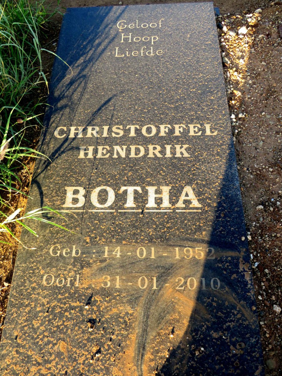 BOTHA Christoffel Hendrik 1952-2010