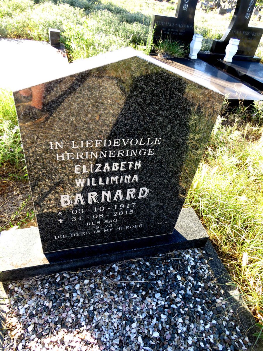 BARNARD Elizabeth Willimina 1917-2015