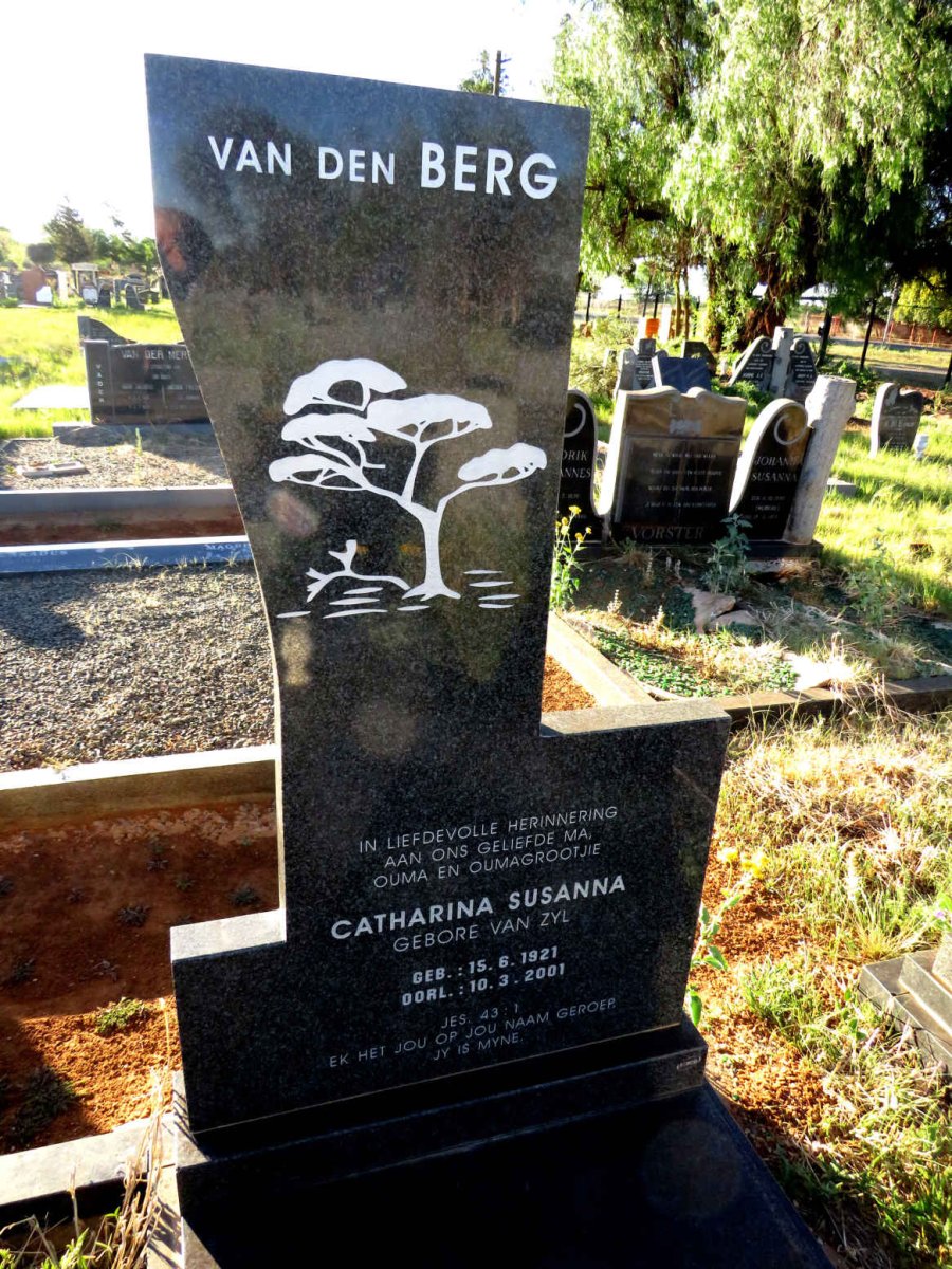 BERG Catharina Susanna, van den nee VAN ZYL 1921-2001