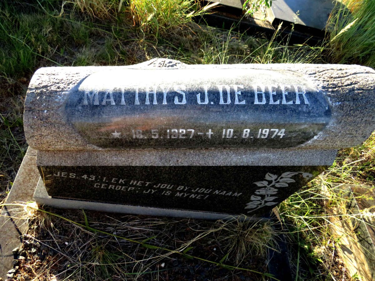 BEER Matthys J., de 1927-1974