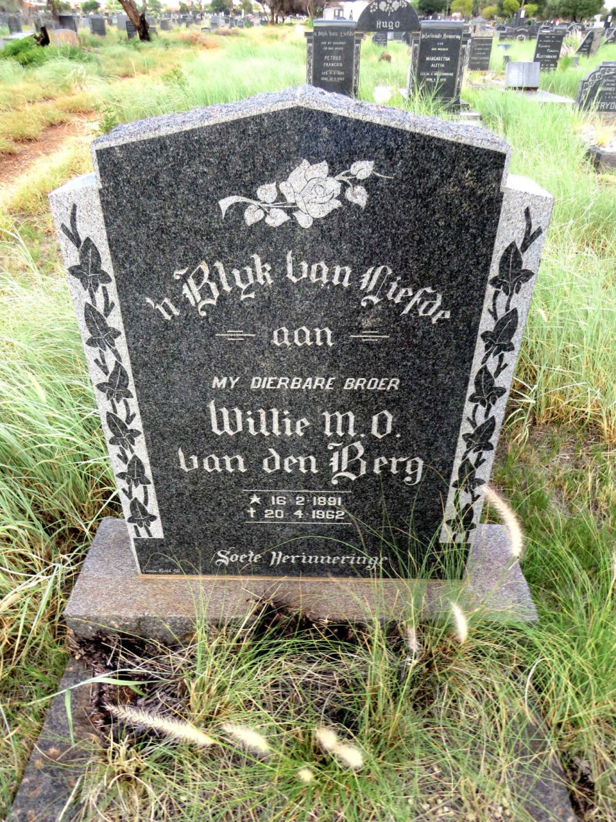 BERG Willie M.O. , van den 1891-1962