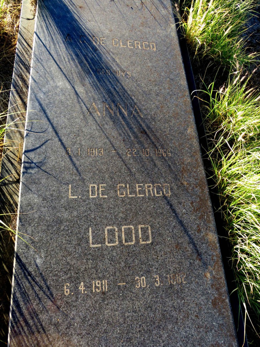 CLERCQ L., de 1911-1982 & A.G. UYS 1913-1966