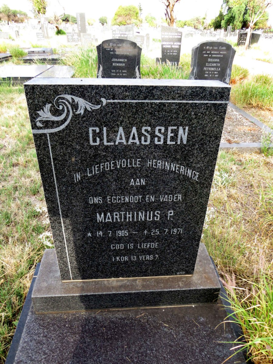 CLAASSEN Marthinus P. 1905-1971