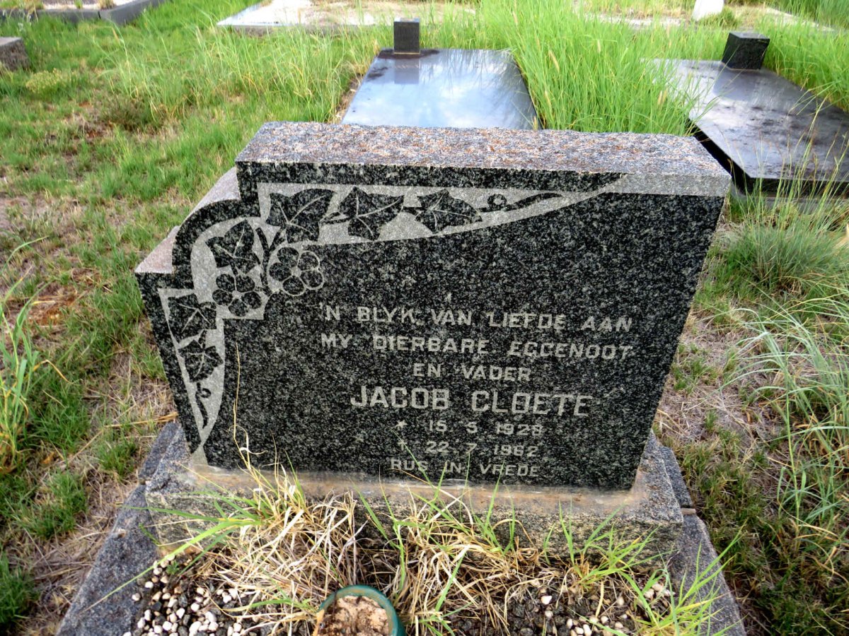 CLOETE Jacob 1928-1962