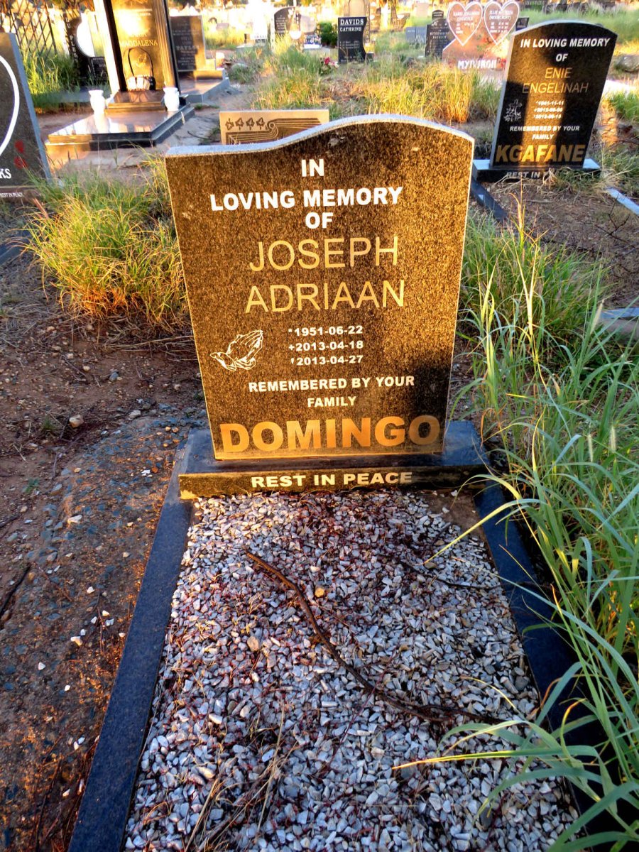 DOMINGO Joseph Adriaan 1951-2013