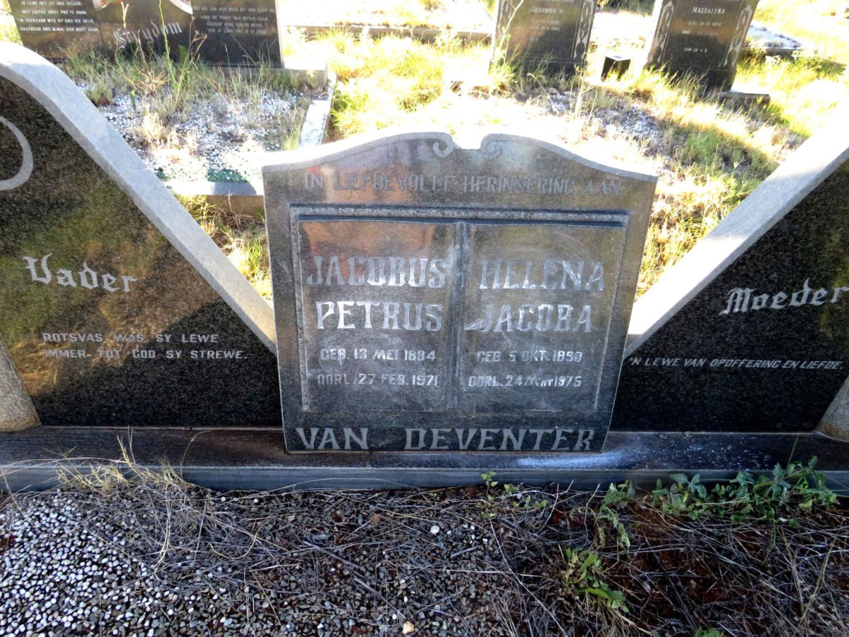 DEVENTER Jacobus Petrus, van 1884-1971 & Helena Jacoba 1890-1975