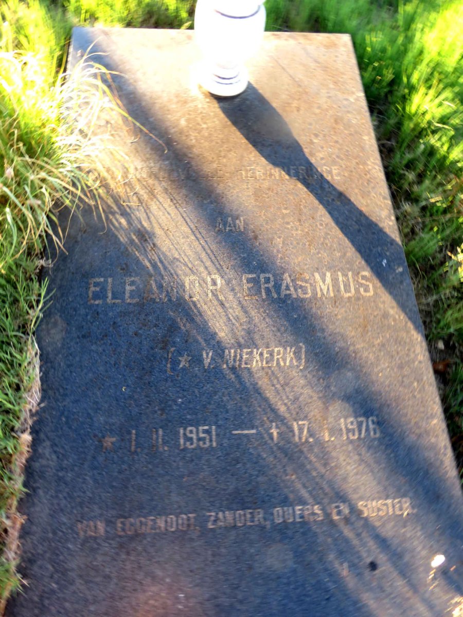 ERASMUS Eleanor nee VAN NIEKERK 1951-1976