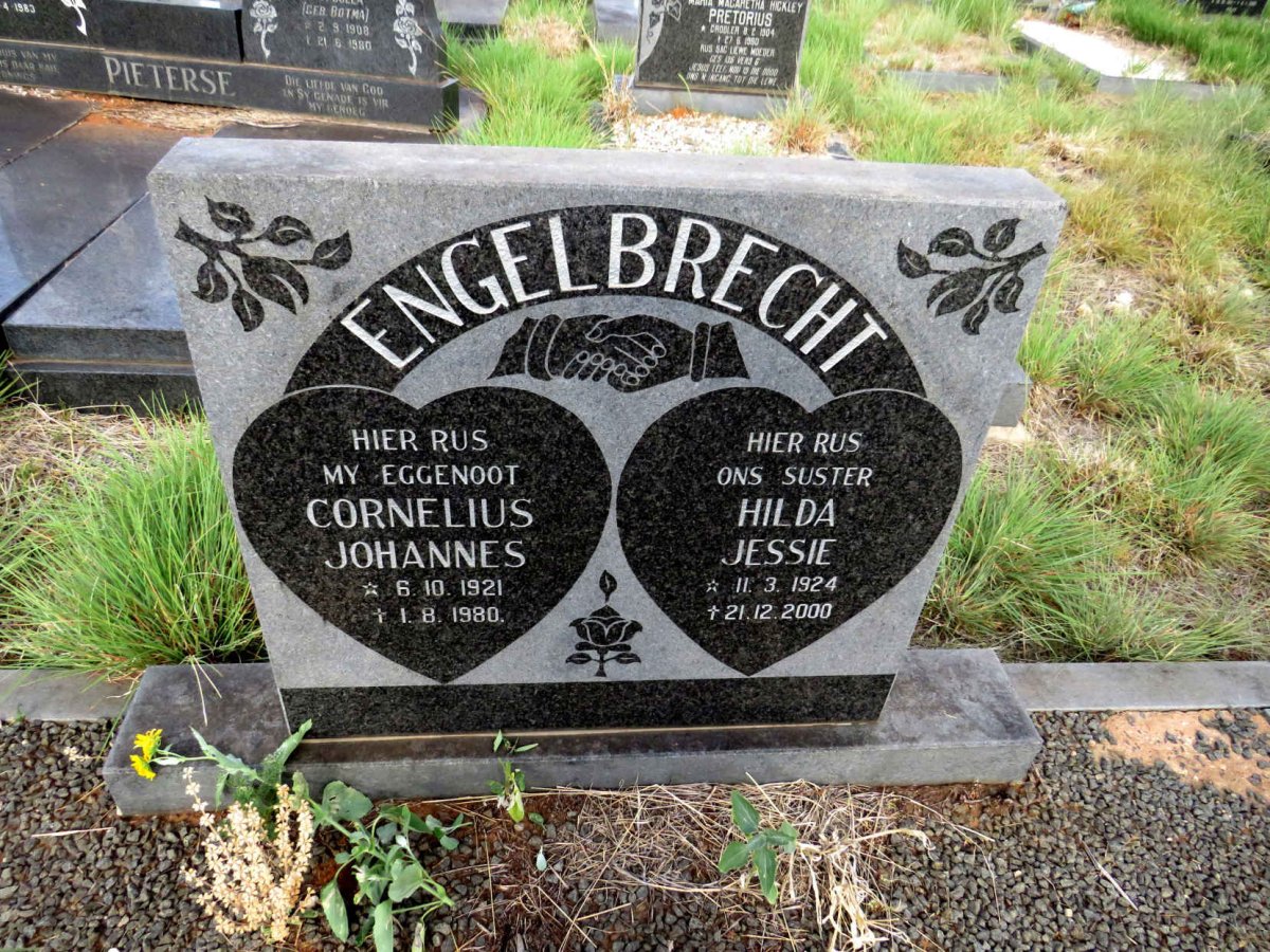 ENGELBRECHT Cornelius Johannes 1921-1980 & Hilda Jessie 1924-2000
