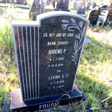 FOURIE Barend P. 1926-1974 & Levina C.F. 1928-2014