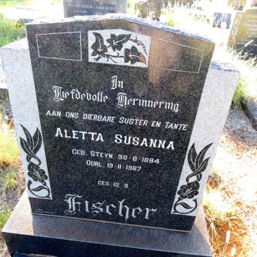 FISCHER Aletta Susanna nee STEYN 1884-1967