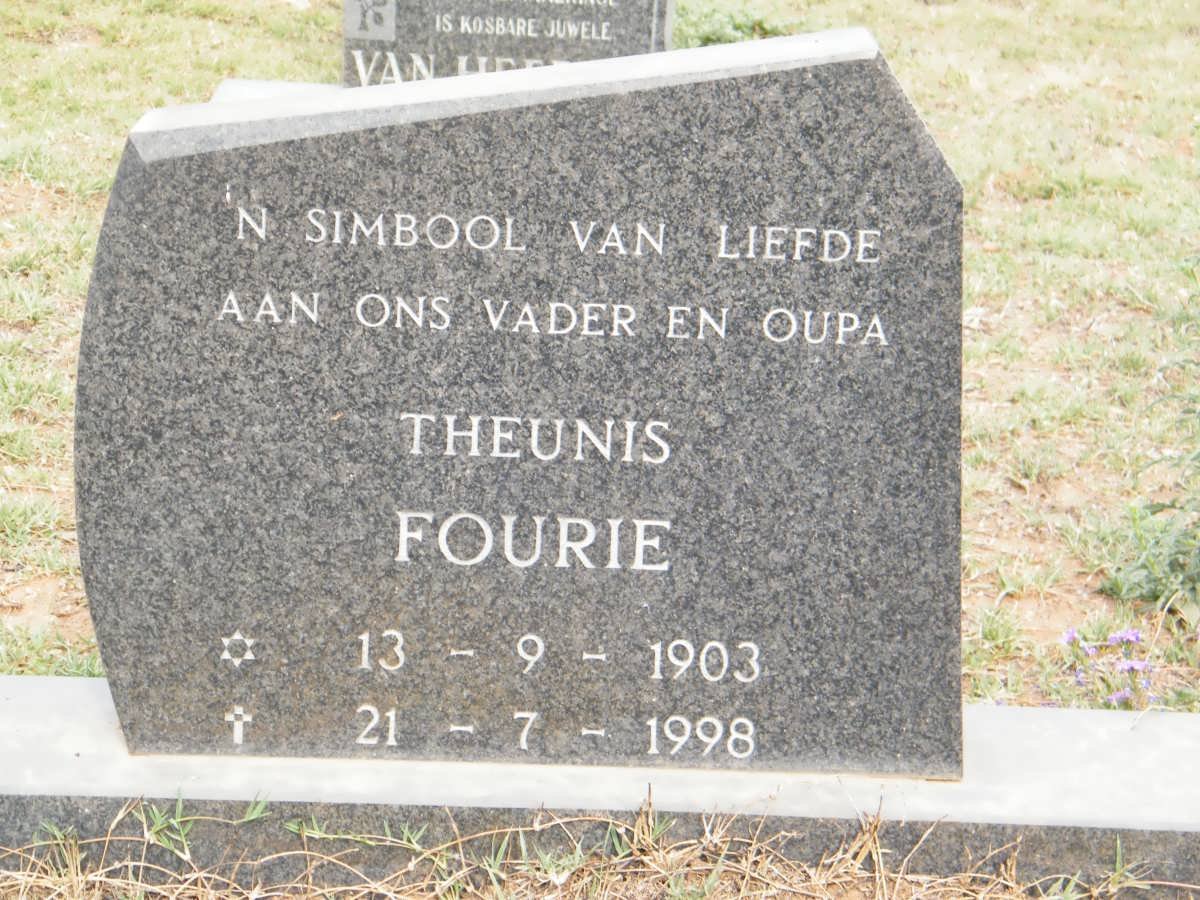 FOURIE Theunis 1903-1998