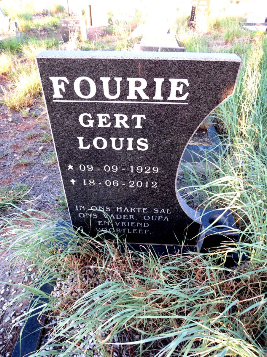 FOURIE Gert Louis 1929-2012