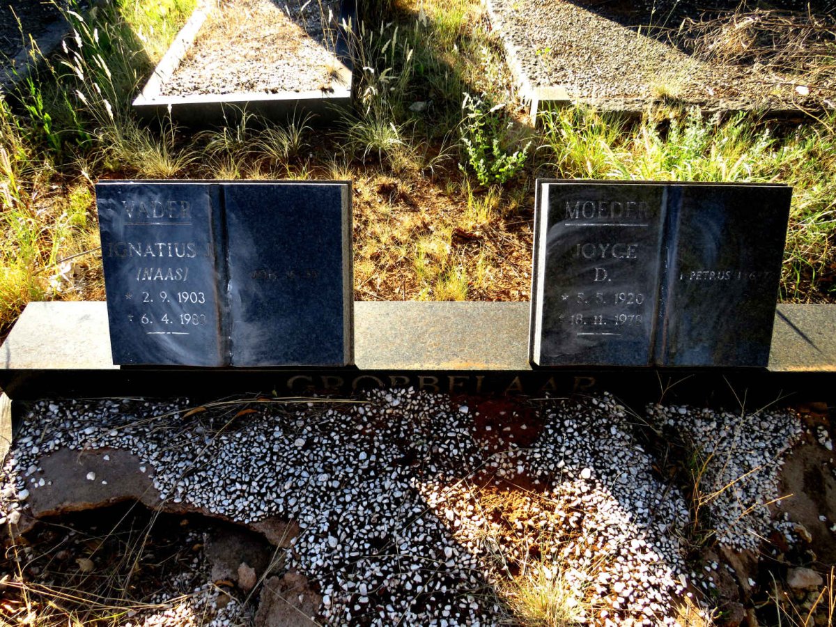GROBBELAAR Ignatius 1903-1983 & Joyce D. 1920-1978