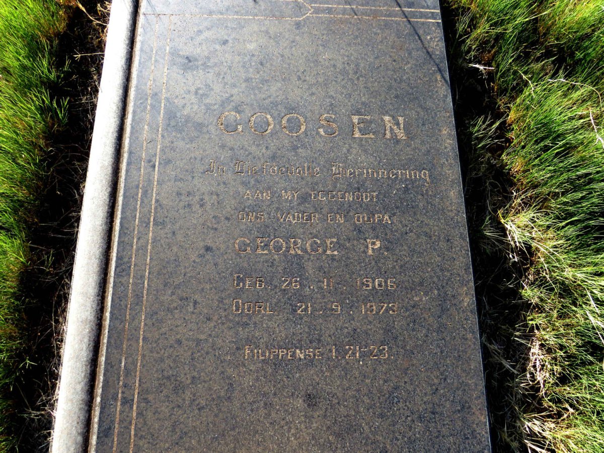 GOOSEN George P. 1906-1973