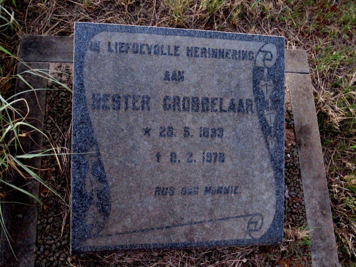 GROBBELAAR Hester 1893-1978