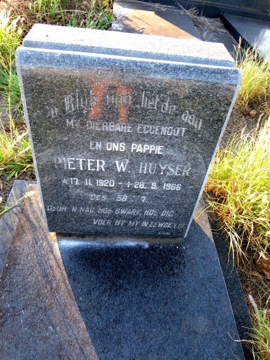 HUYSER Pieter W. 1920-1966