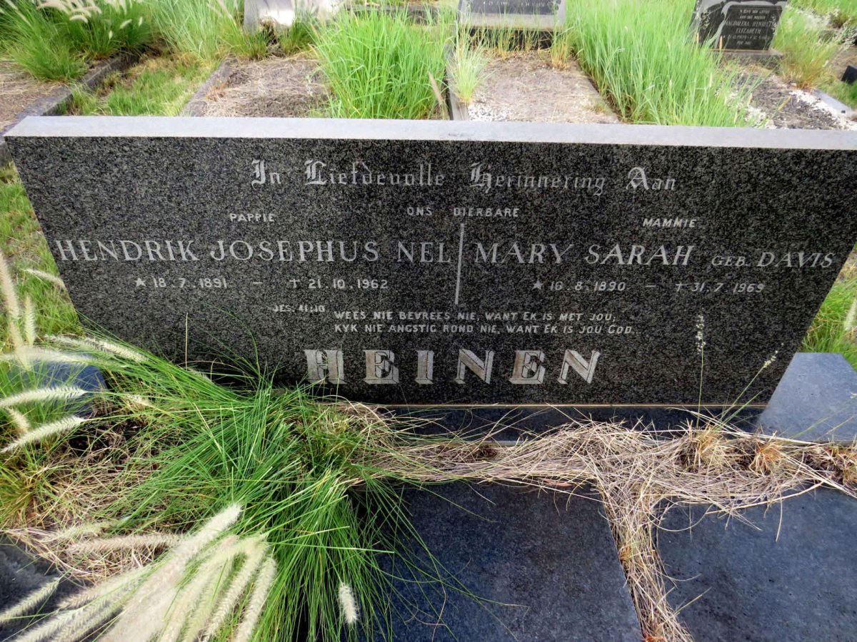 HEINEN Hendrik Josephus Nel 1891-1962 & Mary Sarah DAVIS 1890-1969