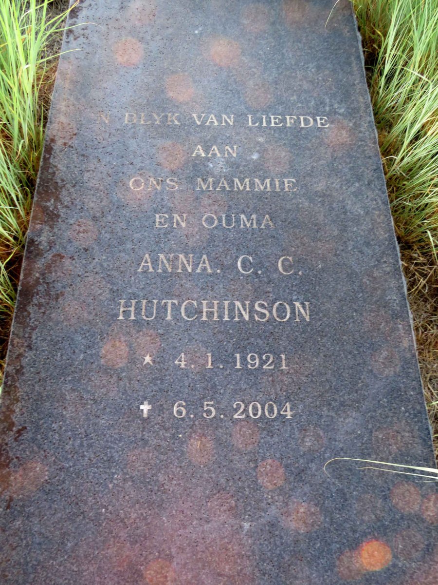 HUTCHINSON Anna C.C.1921-2004