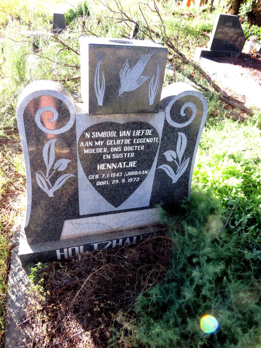 HOLTZHAUZEN Hannatjie nee JORDAAN 1943-1973