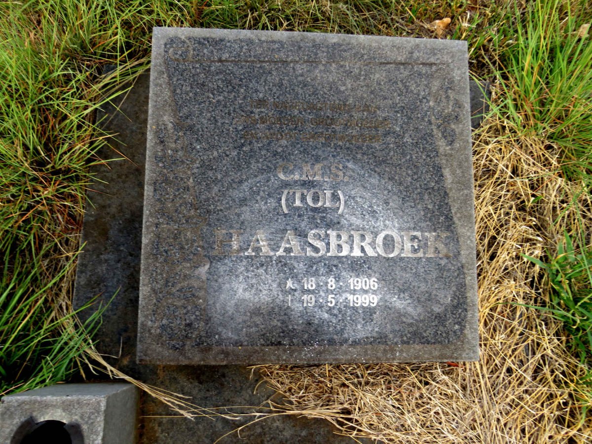 HAASBROEK C.M.S. 1906-1999