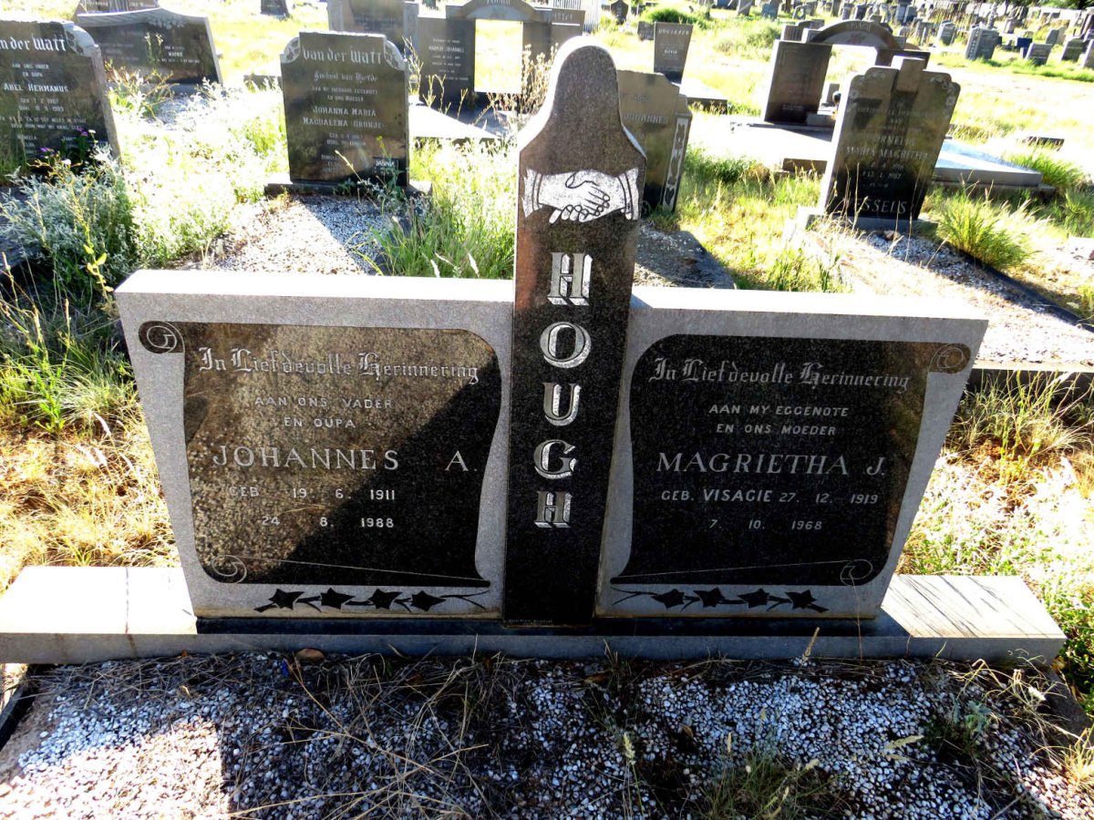 HOUGH Johannes A. 1911-1988 & Magrietha J. VISAGIE 1919-1968