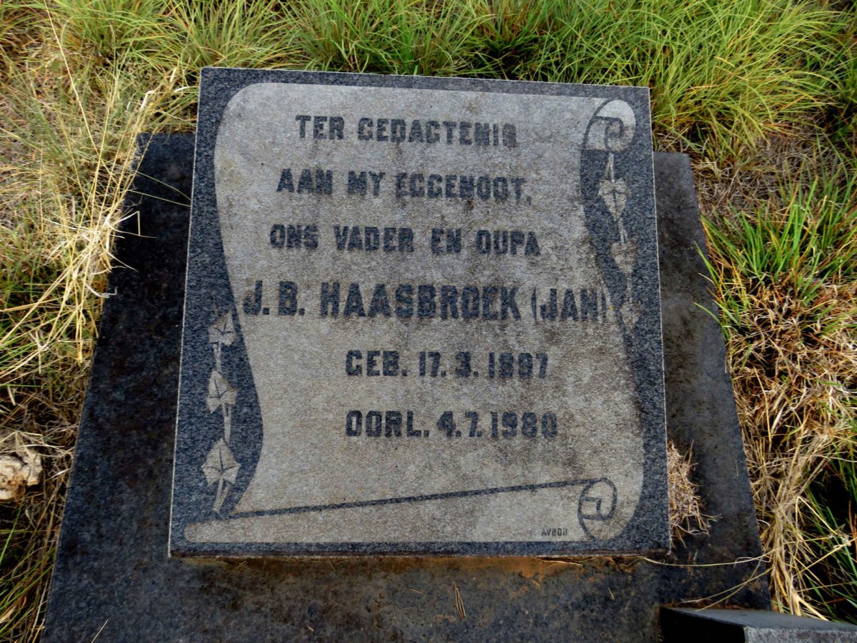 HAASBROEK J.B. 1897-1980 