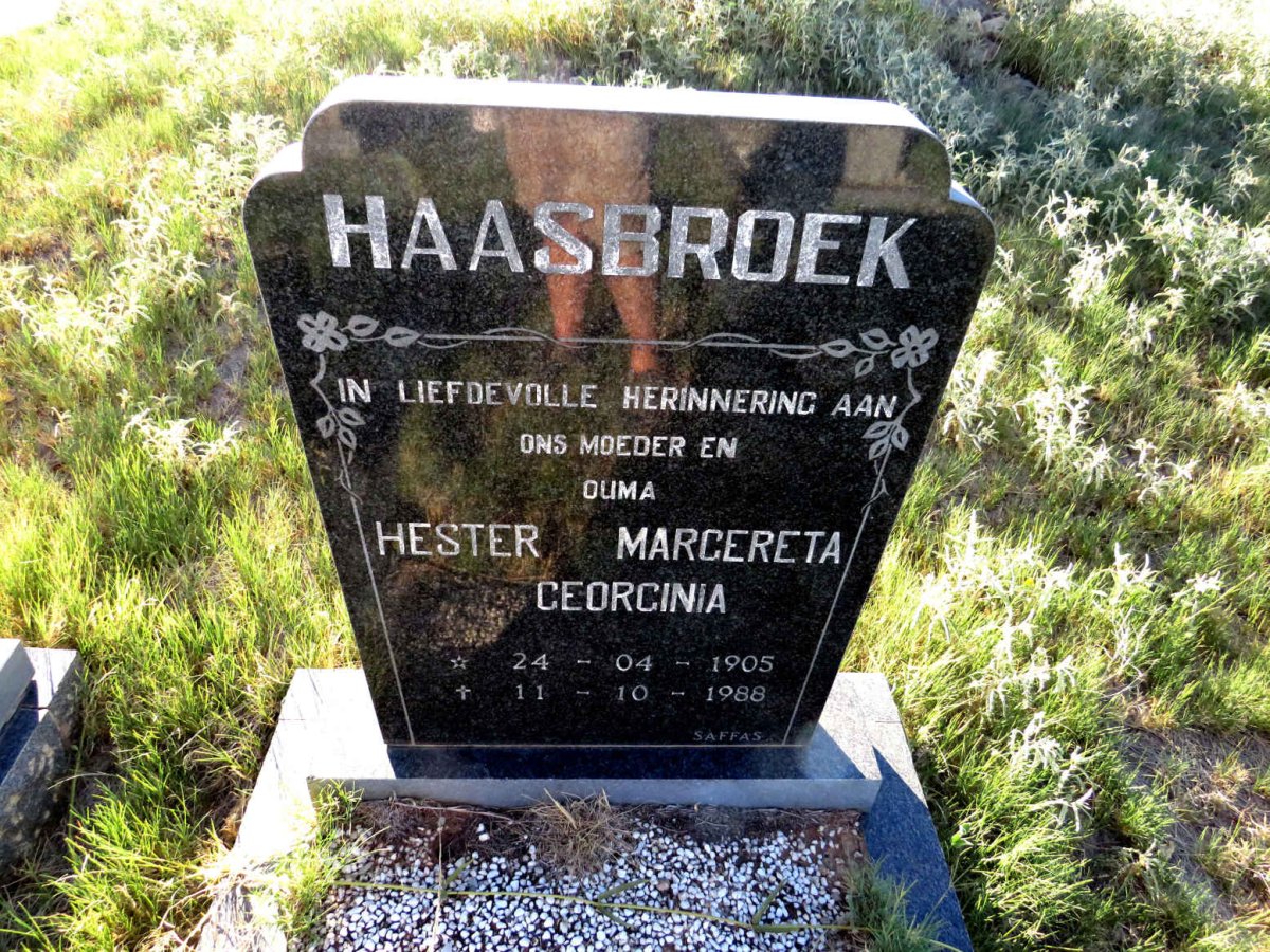 HAASBROEK Hester Margereta Georginia 1905-1988