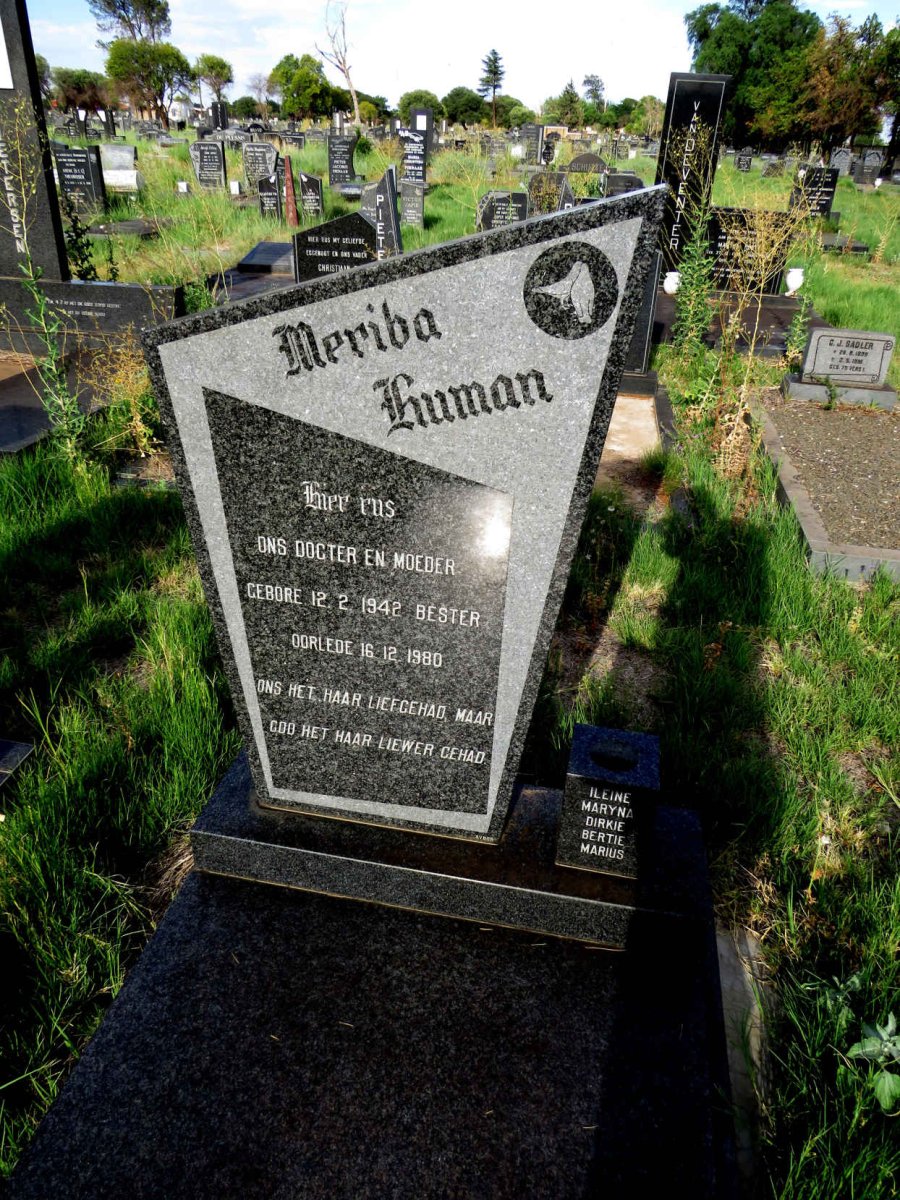 HUMAN Meriba nee BESTER 1942-1980