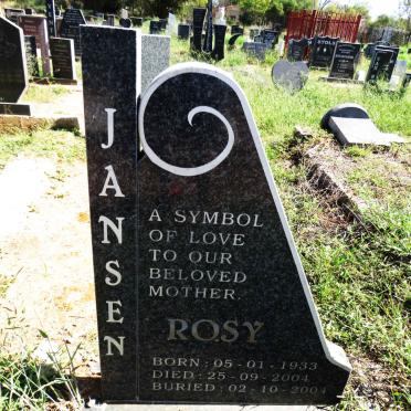 JANSEN Rosy 1933-2004