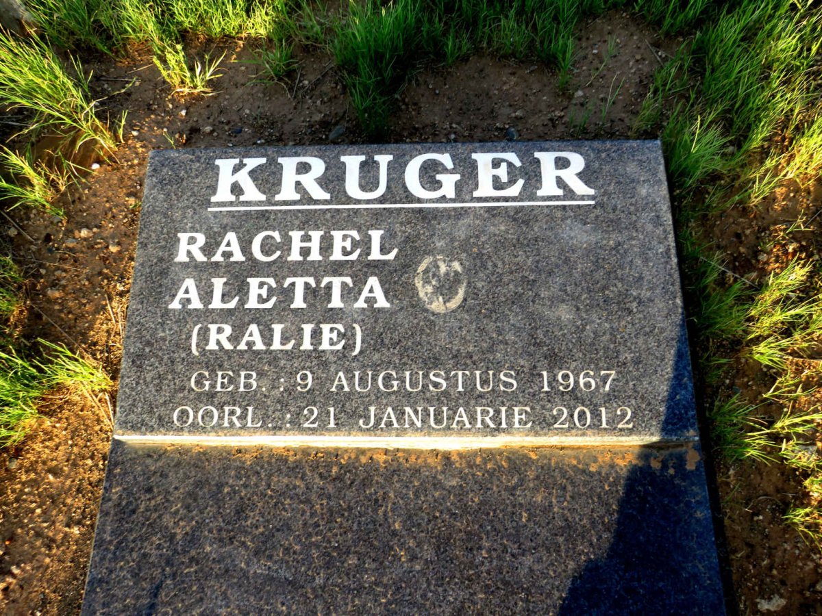 KRUGER Rachel Aletta 1967-2012