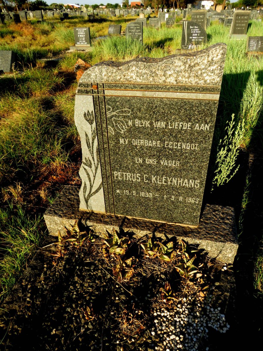 KLEYNHANS Petrus C. 1893-1963