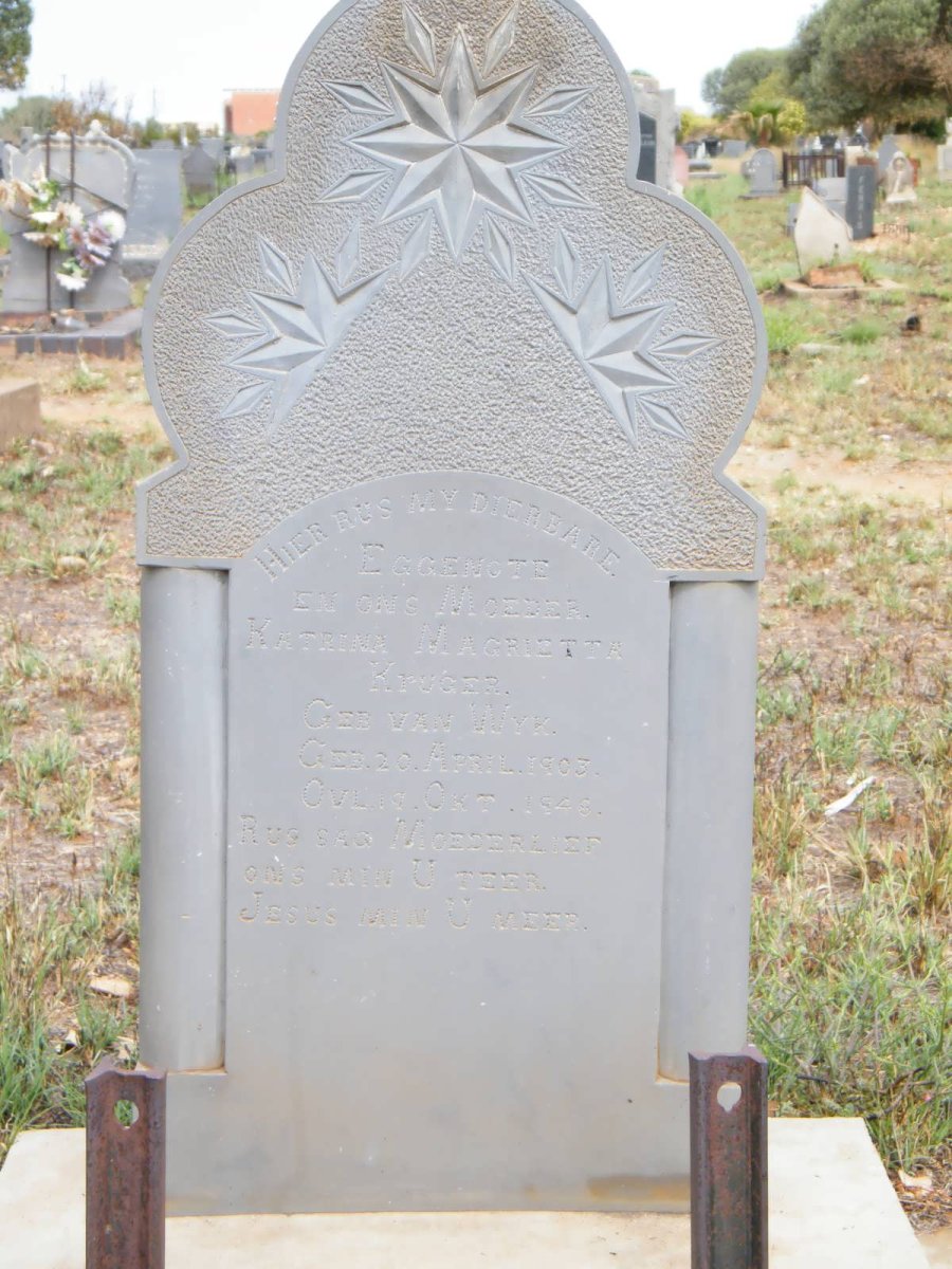 KRUGER Katriena Magrietta nee VAN WYK 1903-1949