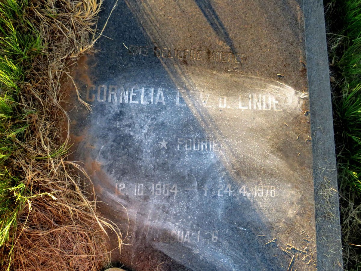 LINDE Cornelia E., v.d. nee FOURIE 1904-1978