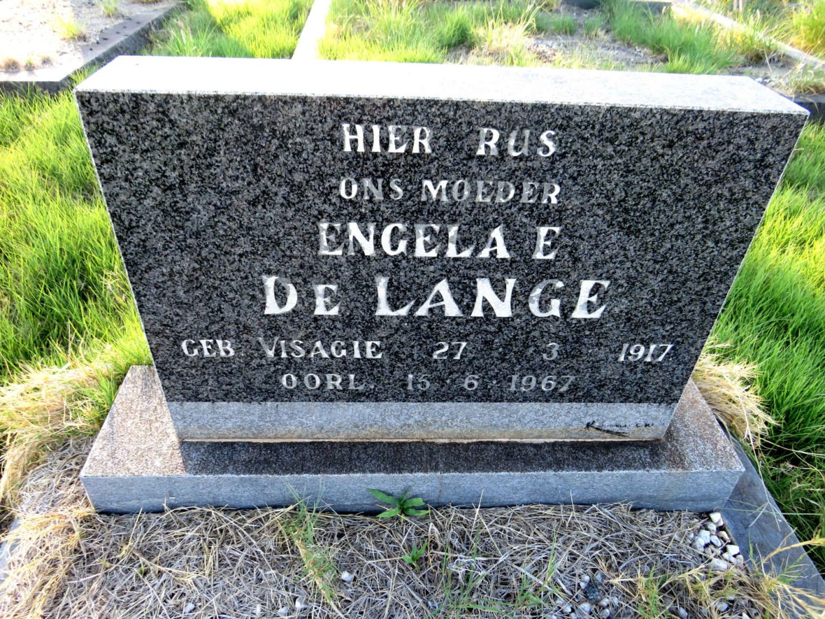 LANGE Engela E., de nee VISAGIE 1917-1967