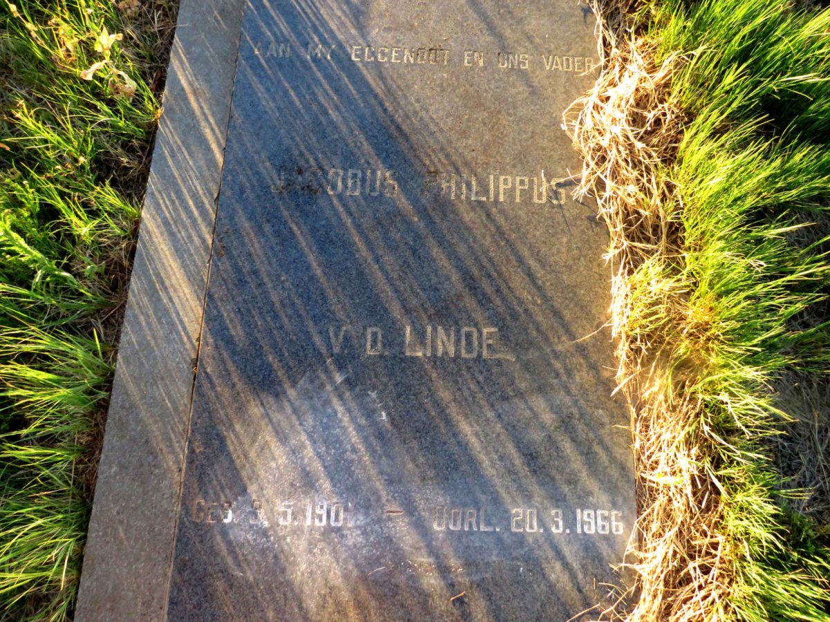 LINDE Jacobus Philippus, v.d. 1901-1966