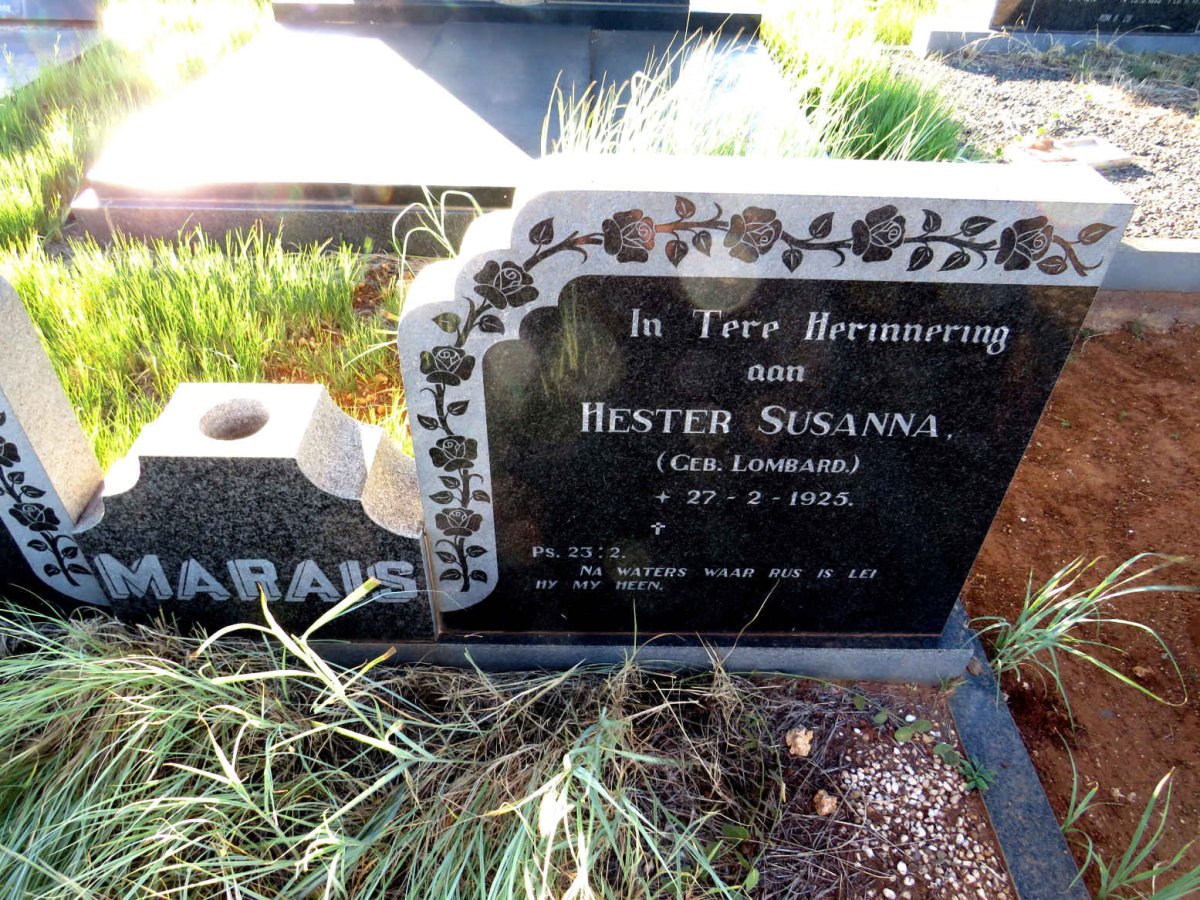 MARAIS Charl Petrus Francois 1918-1974 & Hester Susanna LOMBARD 1925-_2