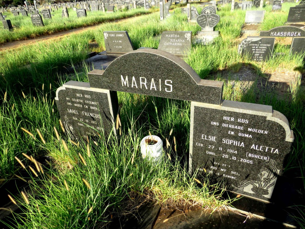 MARAIS Sarel Francois 1913-1978 & Elsie Sophia Aletta BURGER 1914-2005_1