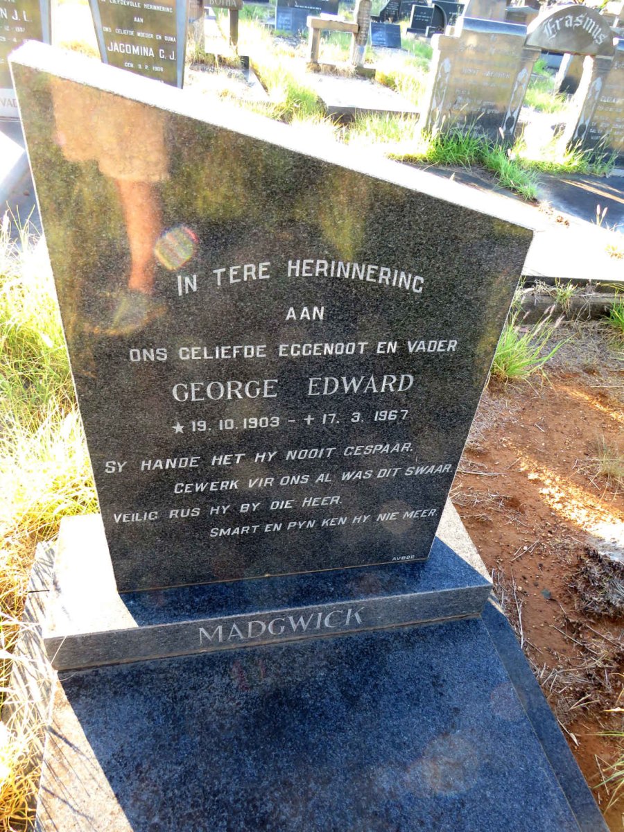 MADGWICK George Edward 1903-1967
