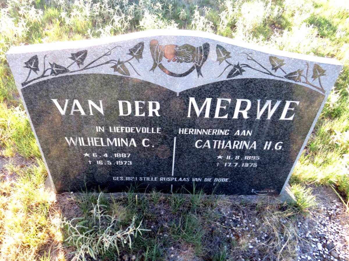 MERWE Wilhelmina C., van der 1887-1973 :: MERWE Catharina H.G., van der 1895-1975