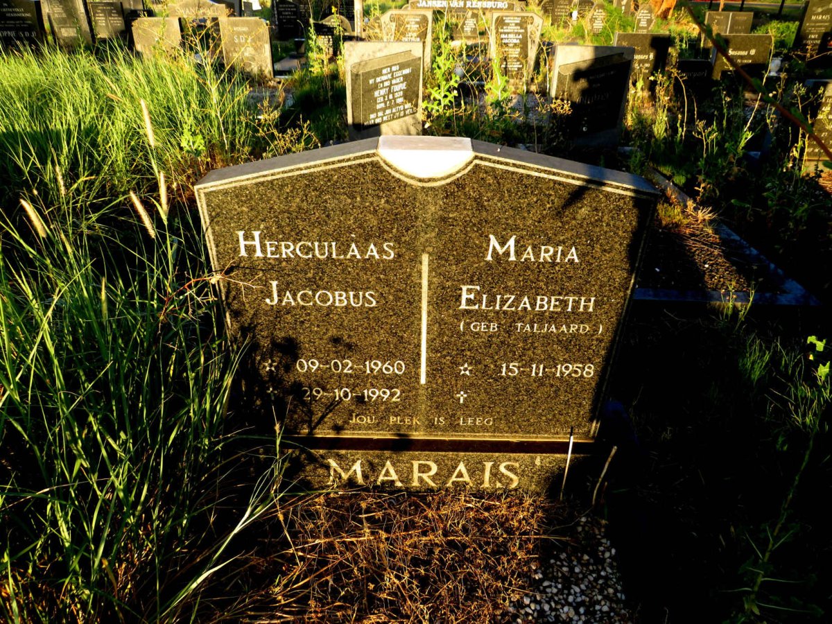 MARAIS Herculaas Jacobus 1960-1992 & Maria Elizabeth TALJAARD 1958-