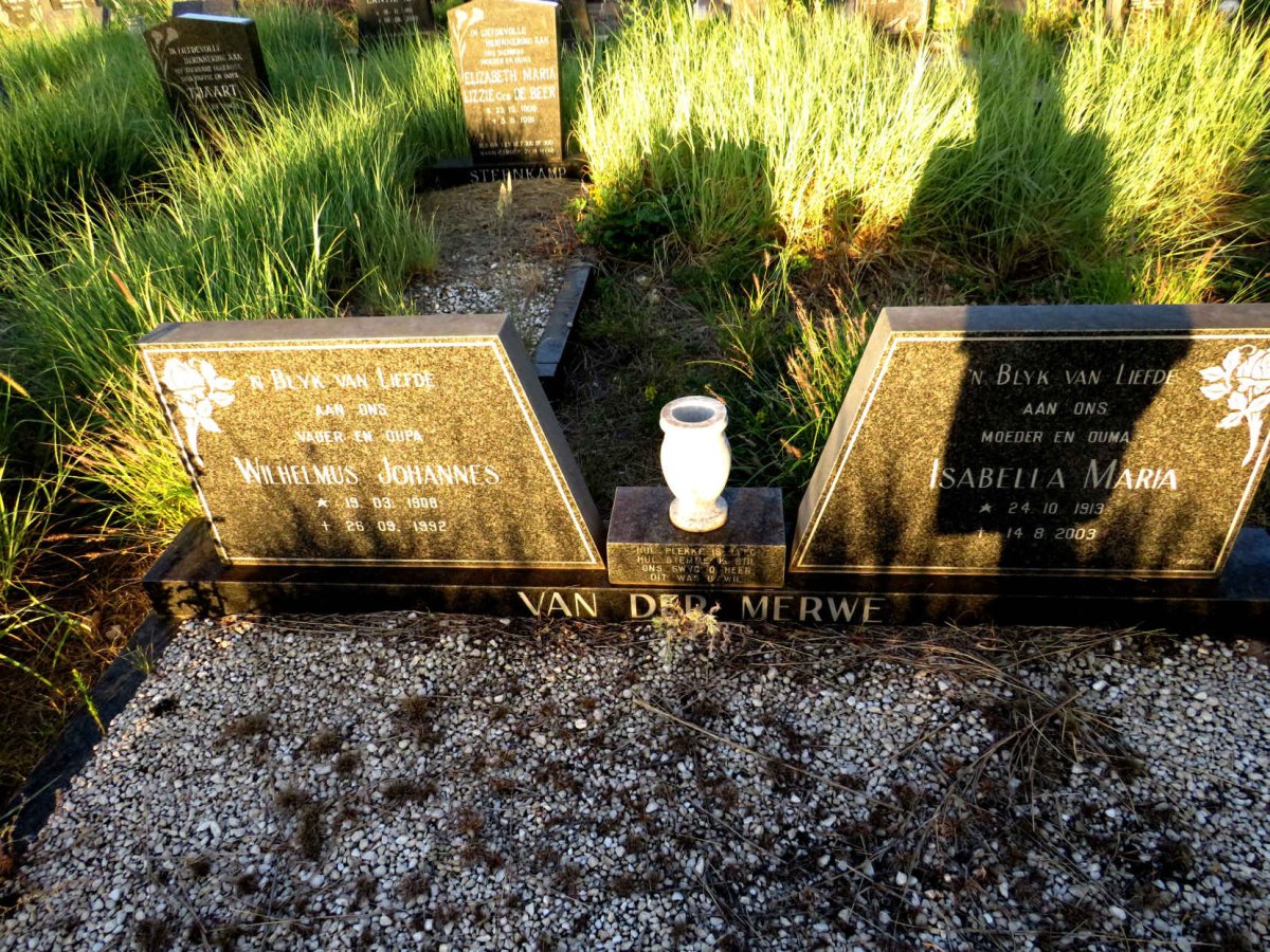 MERWE Wilhelmus Johannes, van der 1908-1992 & Isabella Maria 1913-2003