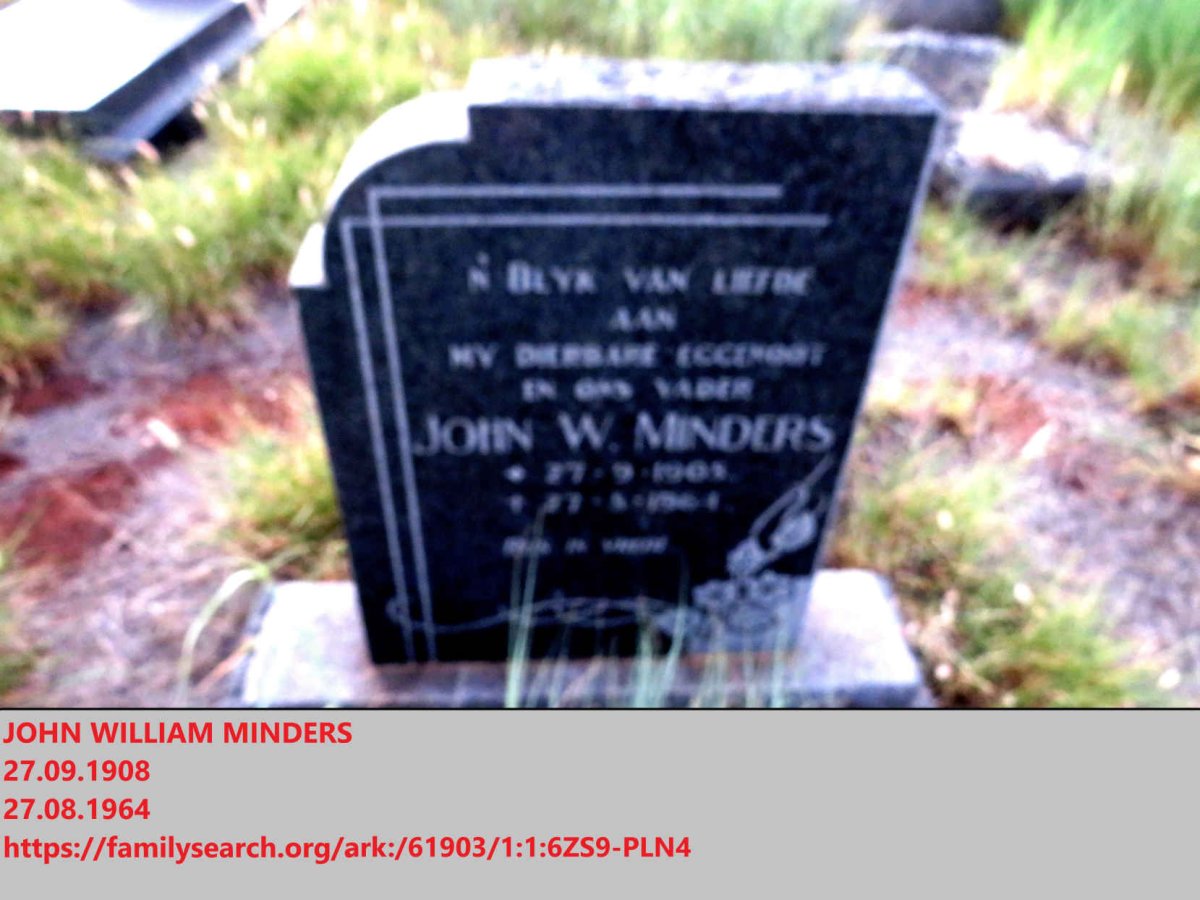 MINDERS John William 1908-1964