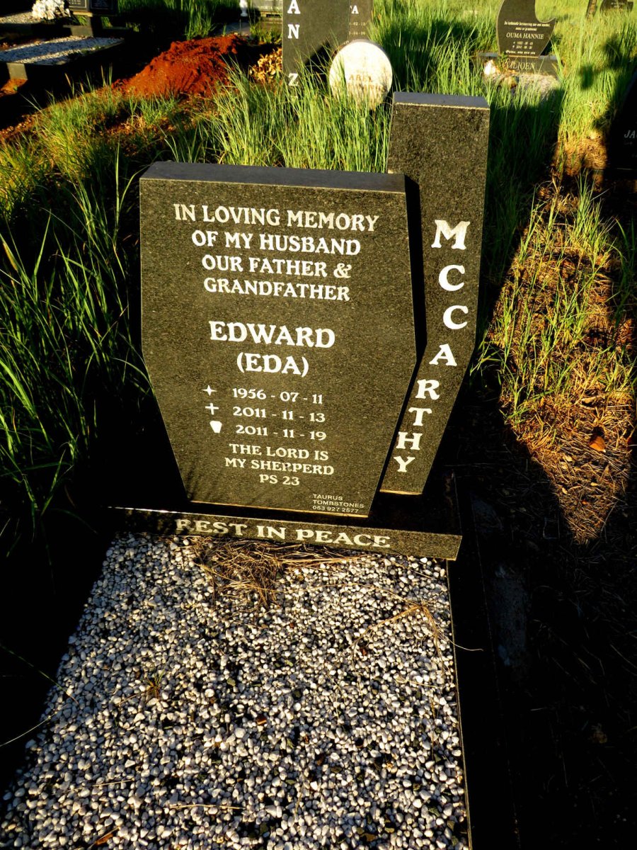 MCCARTHY Edward 1956-2011