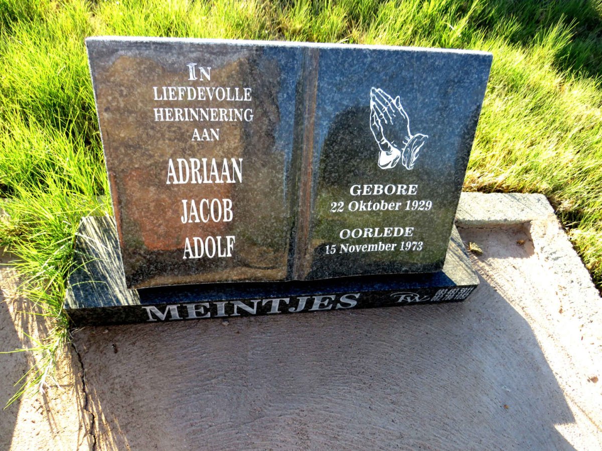 MEINTJES Adriaan Jacob Adolf 1929-1973