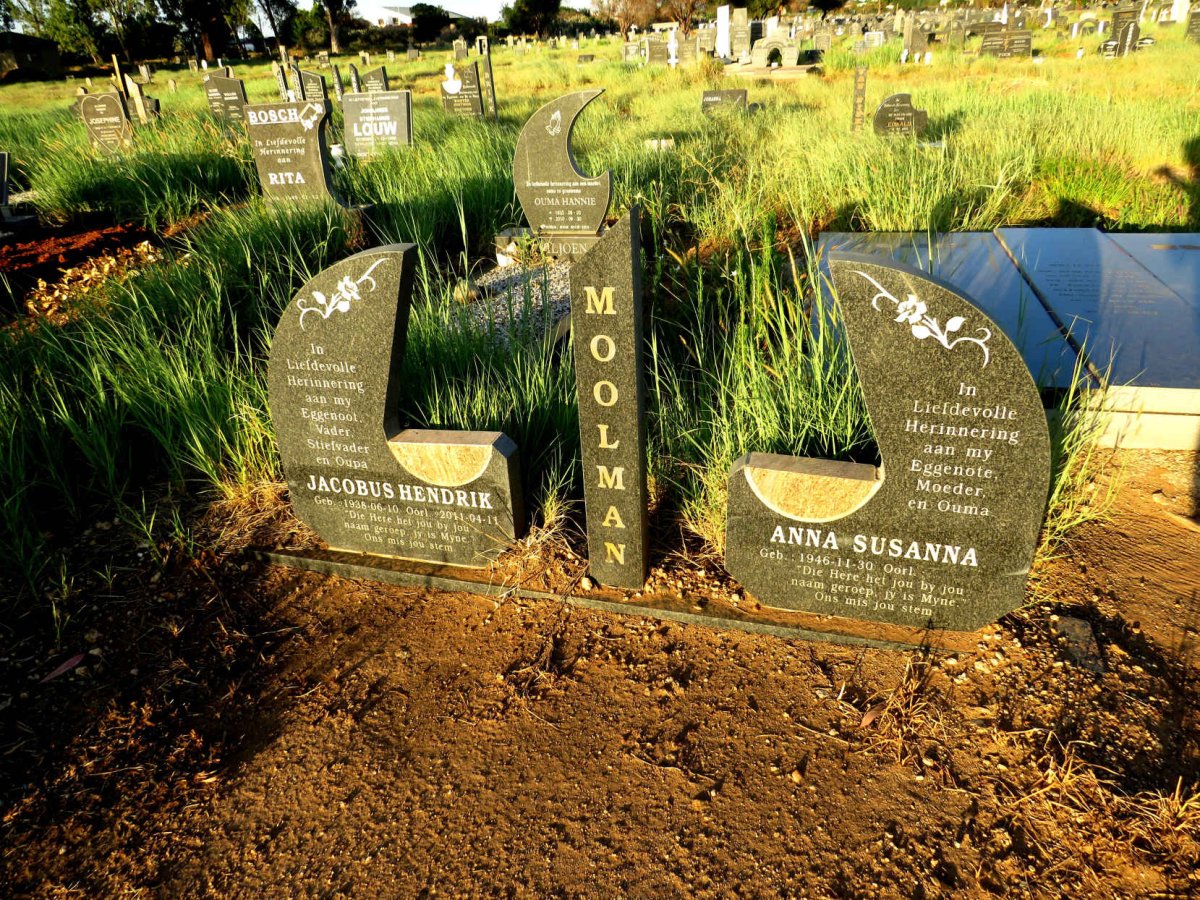 MOOLMAN Jacobus Hendrik 1938-2011 & Anna Susanna 1946-